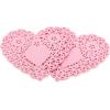 Hygloss Heart Doilies – 100 Pcs -4-Inch Pink Paper Heart Shaped Doilies for Valentines Crafts, Table Settings – Ideal for Valentine Doily(Pink)