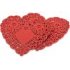 Hygloss Heart Doilies – 100 Pcs -4-Inch Pink Paper Heart Shaped Doilies for Valentines Crafts, Table Settings – Ideal for Valentine Doily(Red)