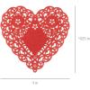 Hygloss Heart Doilies – 100 Pcs -4-Inch Pink Paper Heart Shaped Doilies for Valentines Crafts, Table Settings – Ideal for Valentine Doily(Red)