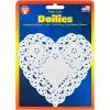 Hygloss Heart Doilies – 100 Pcs -4-Inch Pink Paper Heart Shaped Doilies for Valentines Crafts, Table Settings – Ideal for Valentine Doily(White)