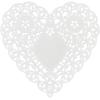Hygloss Heart Doilies – 100 Pcs -4-Inch Pink Paper Heart Shaped Doilies for Valentines Crafts, Table Settings – Ideal for Valentine Doily(White)