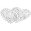 Hygloss Heart Doilies – 100 Pcs -4-Inch Pink Paper Heart Shaped Doilies for Valentines Crafts, Table Settings – Ideal for Valentine Doily(White)