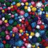 Colorations Glitter Pom-Poms, Pack of 300 – Colorful Pom-Poms for Arts and Crafts, Soft, Plush Acrylic – Versatile and Fun, Assorted Craft Poms-Poms Range from ¼” to 1 ¼”