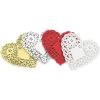 Hygloss Heart Doilies – 100 Pcs -4-Inch Gold, Silver, White and Red Paper Heart Shaped Doilies for Valentines Crafts, Table Settings – Ideal for Valentine Doily(6-Inch)