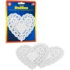 Hygloss Heart Doilies – 100 Pcs -4-Inch Pink Paper Heart Shaped Doilies for Valentines Crafts, Table Settings – Ideal for Valentine Doily(White)