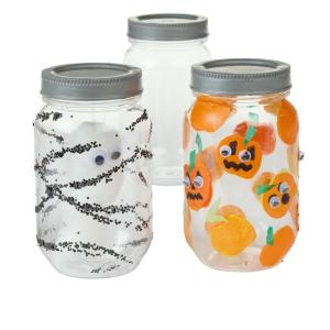 Colorations DYO Plastic Mason Jar – Set of 24