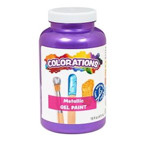 Colorations Metallic Gel Paint, Pink – 16 oz.. (Item # CMPPI)(Purple)