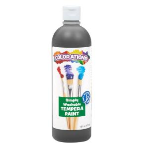 Colorations Washable Tempera Paint, 16 fl oz, Violet, Non Toxic, Vibrant, Bold, Kids Paint, Craft, Hobby, Fun, Art Supplies(Black)