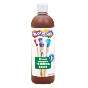 Colorations Washable Tempera Paint, 16 fl oz, Violet, Non Toxic, Vibrant, Bold, Kids Paint, Craft, Hobby, Fun, Art Supplies(Brown)