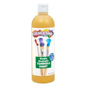 Colorations Washable Tempera Paint, 16 fl oz, Violet, Non Toxic, Vibrant, Bold, Kids Paint, Craft, Hobby, Fun, Art Supplies(Gold)