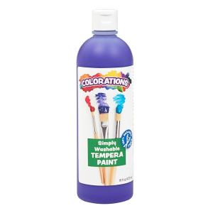 Colorations Washable Tempera Paint, 16 fl oz, Violet, Non Toxic, Vibrant, Bold, Kids Paint, Craft, Hobby, Fun, Art Supplies(Purple)