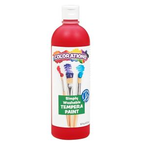Colorations Washable Tempera Paint, 16 fl oz, Violet, Non Toxic, Vibrant, Bold, Kids Paint, Craft, Hobby, Fun, Art Supplies(Red)