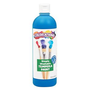 Colorations Washable Tempera Paint, 16 fl oz, Violet, Non Toxic, Vibrant, Bold, Kids Paint, Craft, Hobby, Fun, Art Supplies(Turquoise)