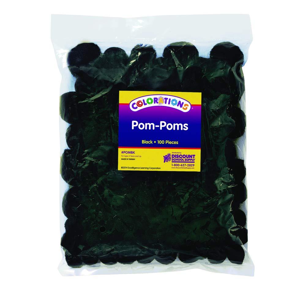 imageColorations PomPoms Pack of 300  Colorful PomPoms for Arts and Crafts Soft Plush TopQuality Acrylic  Versatile and Fun Assorted Craft PomsPoms Range from  to 2Black