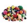Colorations Pom-Poms, Pack of 300 – Colorful Pom-Poms for Arts and Crafts, Soft, Plush Top-Quality Acrylic – Versatile and Fun, Assorted Craft Poms-Poms Range from ¼” to 2”(Multicolor)