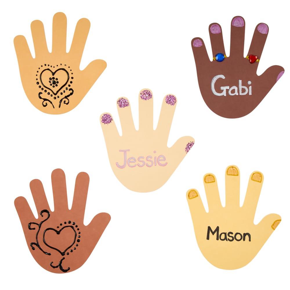 imageColorations Colors Like Me Hand Shapes  Set of 24  People Cutout Skin Tone ampamp Color Multicultural Paper Classroom Decorations Arts ampamp Crafts