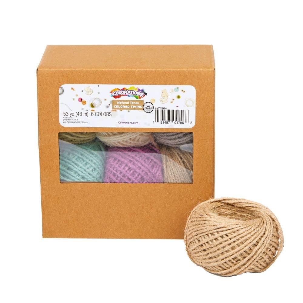 imageColorations Natural Tones Colored Twine  53 Yards 6 Colors