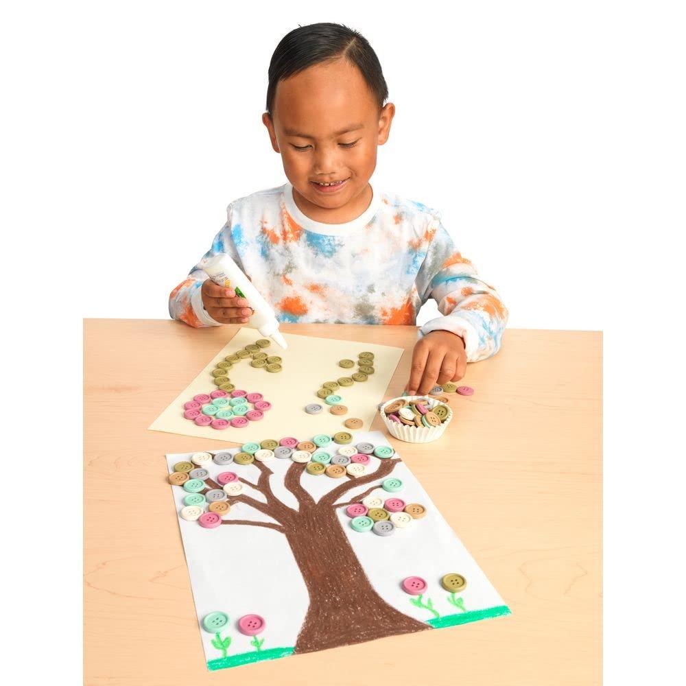 imageColorations Natural Tones Colored Wooden Buttons  300 Pcs 6 Colors 12lb