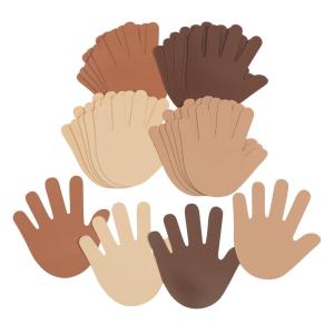 Colorations Colors Like Me Hand Shapes – Set of 24 – People Cutout, Skin Tone & Color, Multicultural Paper, Classroom Decorations, Arts & Crafts