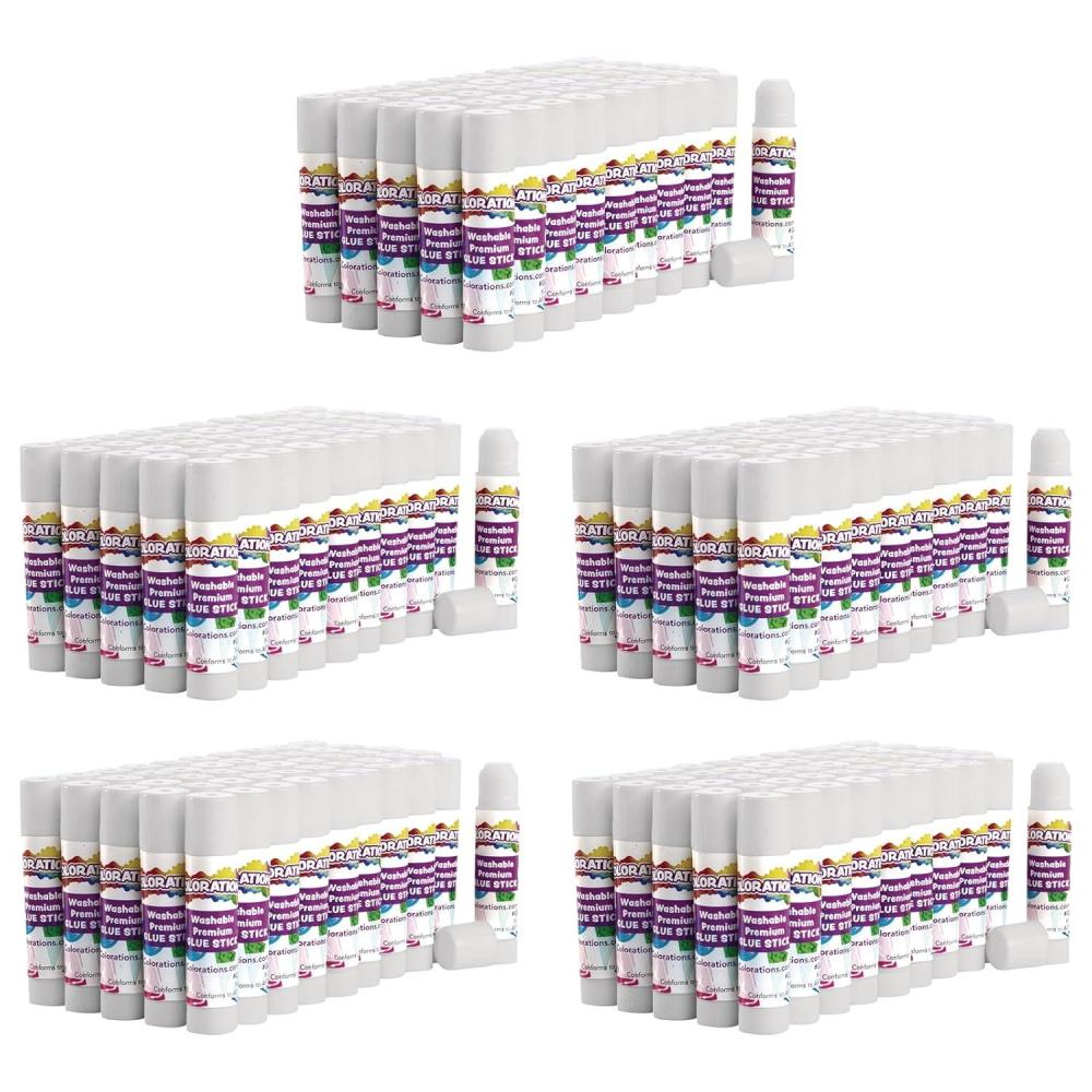 imageColorations Premium Glue Sticks Set of 250 Each Stick 017 Dries Clear Acid Free Glue Crafts School Supplies Classroom Projects Washable School Glue Non Toxic Glue