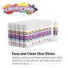 Colorations Premium Glue Sticks, Set of 150, Each Stick 0.17, Dries Clear, Acid Free Glue, Crafts, School Supplies, Classroom, Projects,Washable School Glue,Non Toxic Glue