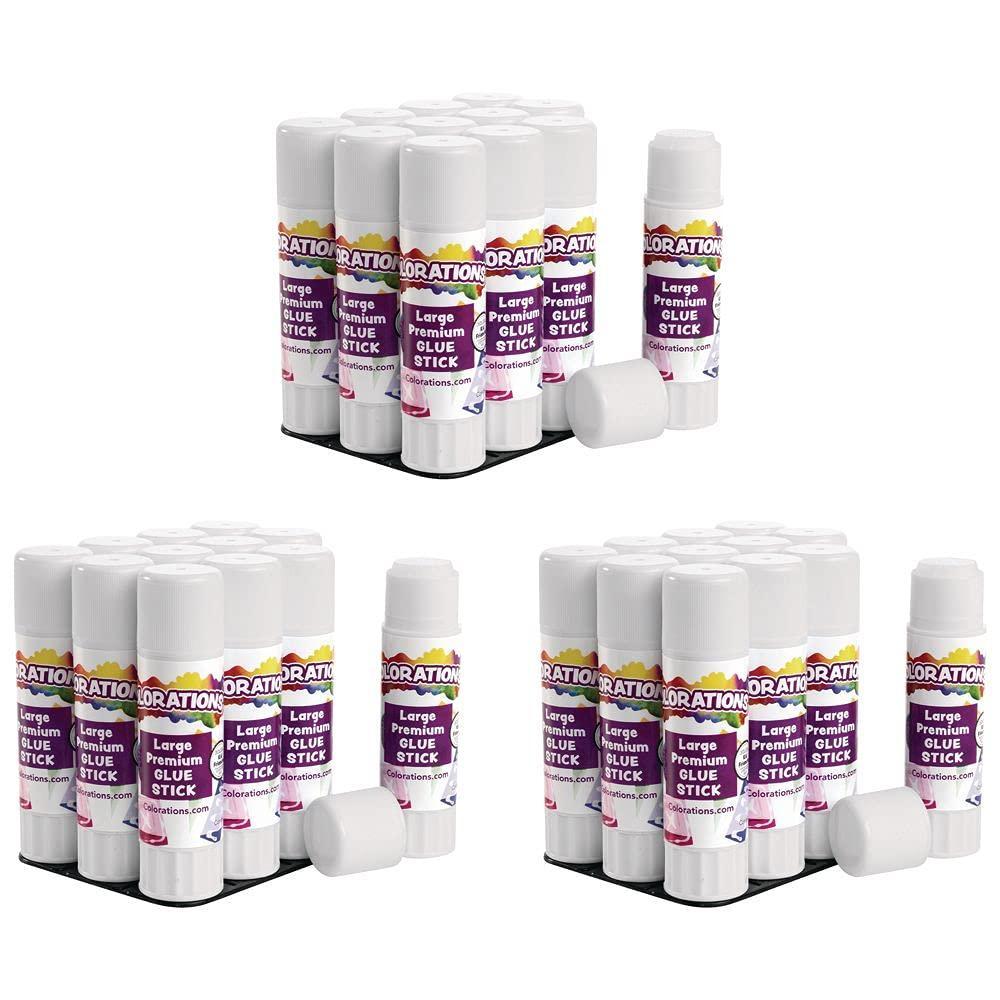 imageColorations Premium White Glue Sticks Set of 36 Stick 088 Ounces Dries Clear Gluing Crafts Arts School Supplies Classroom Projects Paper School Glue Washable Non Toxic Acid Free