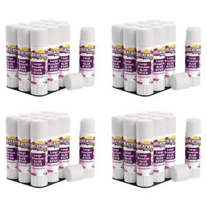 Colorations Premium White Glue Sticks, Set of 48, Stick 0.88 Ounces, Dries Clear, Gluing, Crafts, Arts, School Supplies, Classroom, Projects, Paper, School Glue, Washable, Non Toxic, Acid Free