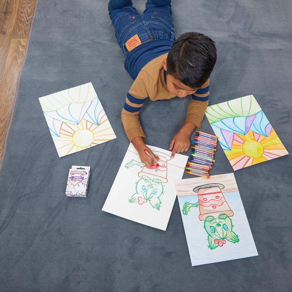 imageColorations 24 Crayons 6 Packs Total of 144 Colorations Crayons Set of 24 Colors Non Toxic Crayons Crayons for Kids Crayons for Toddlers Kids Crayons Coloring Drawing Toddler Crayons