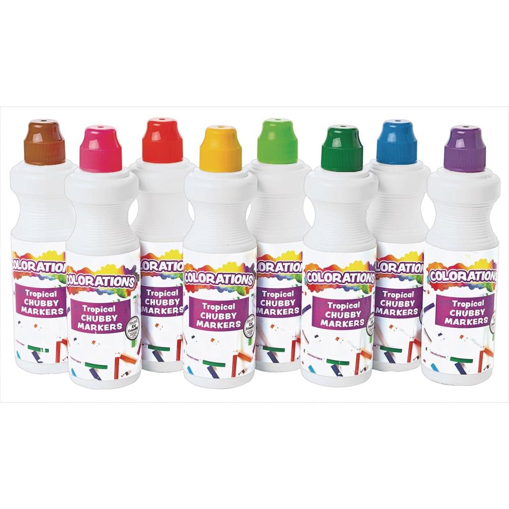 imageColorations TSPONGE Tropical Chubbie Markers Pack of 8