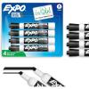 EXPO Dry Erase Markers, Low Odor Ink, Black, Chisel Tip, 4 Count – Whiteboard, Calendar, Organization, Essential Supplies for Office, School, Classroom, Teachers(Black)