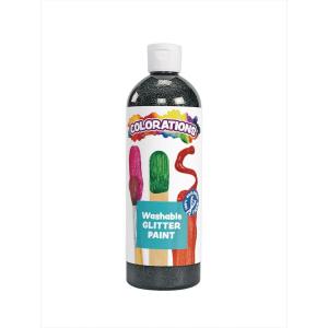 Colorations Washable Glitter Paint, Gallon, Red, Non Toxic, Vibrant, Bold, Kids Paint, Craft, Hobby, Fun, Art Supplies(Black)