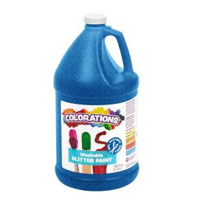 Colorations Washable Glitter Paint, Gallon, Red, Non Toxic, Vibrant, Bold, Kids Paint, Craft, Hobby, Fun, Art Supplies(Blue)