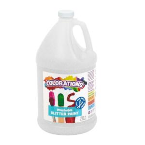 Colorations Washable Glitter Paint, Gallon, Silver, Non Toxic, Vibrant, Bold, Sparkly, Glittery, Kids Paint, Kids Glitter Paint, Craft, Hobby, Fun, Art Supplies