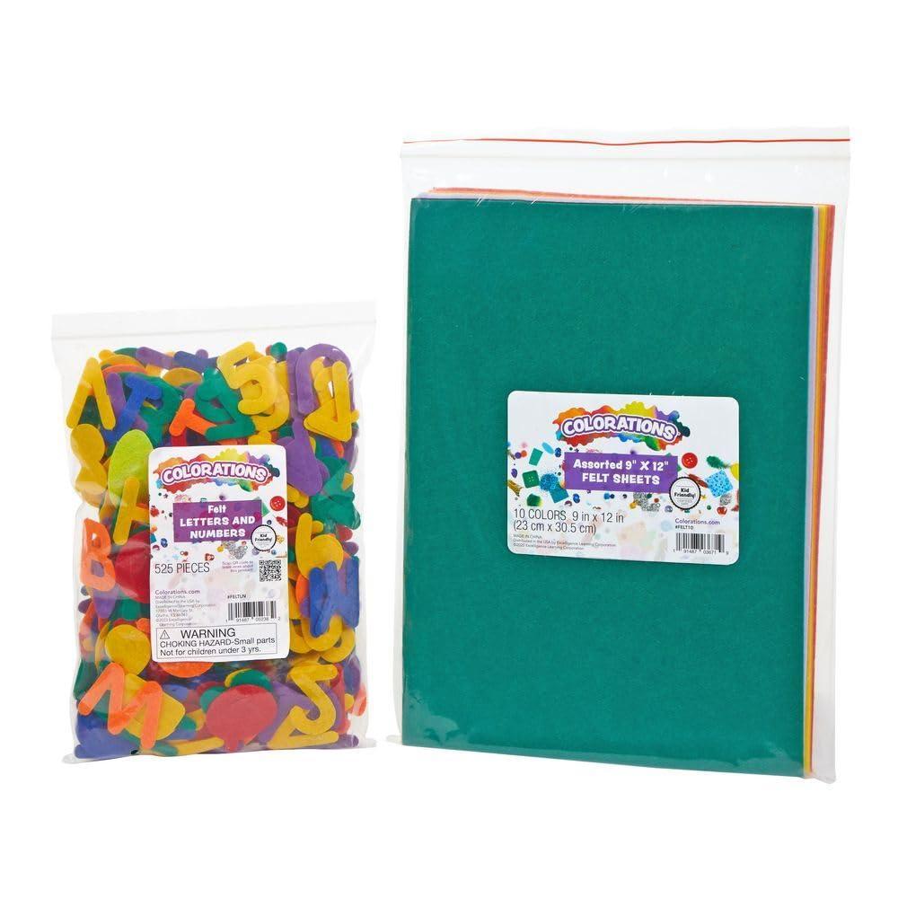 imageColorations Felt Letters Numbers and Sheets Set