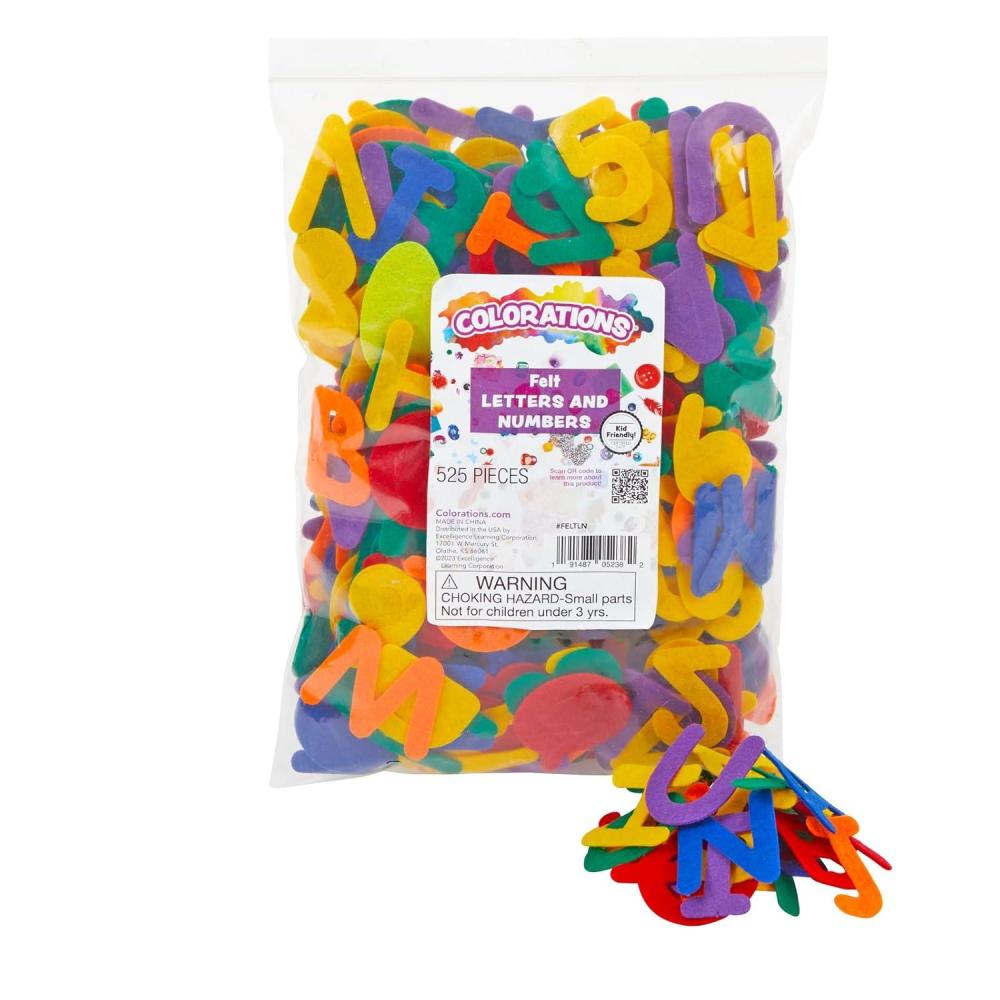 imageColorations Felt Letters and Numbers  525 Pieces