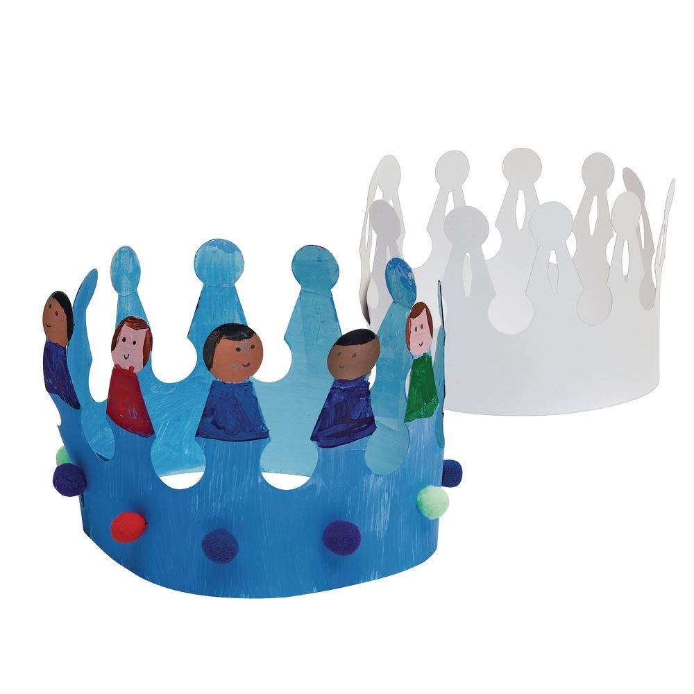 image:imageColorations DIY Cardstock White Crowns Set of 24 Sturdy Adjustable for Kids Dramatic Play Pretend Play Princess Party Arts amp Crafts Craft Activity