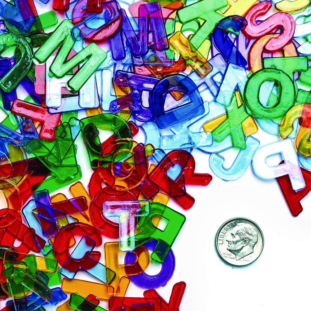image:imageColorations Translucent MultiColor Uppercase Plastic Letters 34 Ea 208 Pieces Collaging ABC Letters Alphabet For Kids