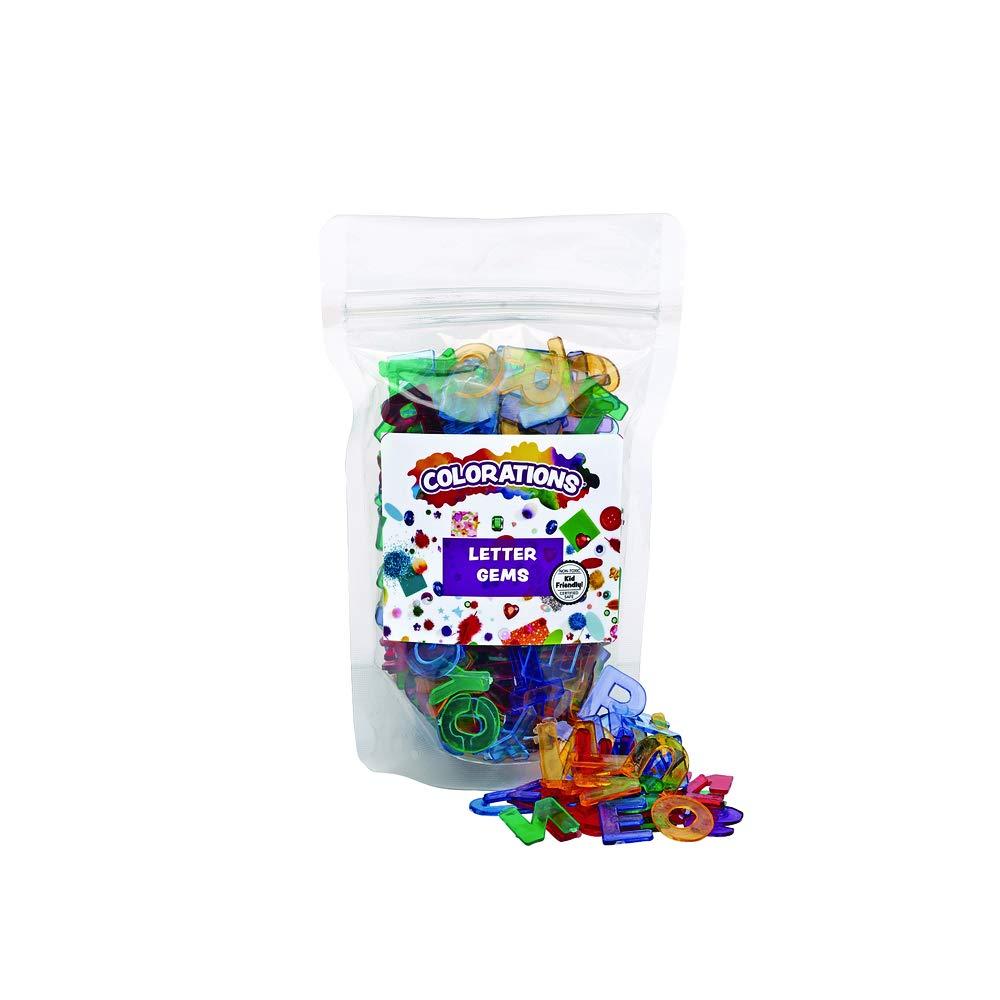 image:imageColorations Translucent MultiColor Uppercase Plastic Letters 34 Ea 208 Pieces Collaging ABC Letters Alphabet For Kids