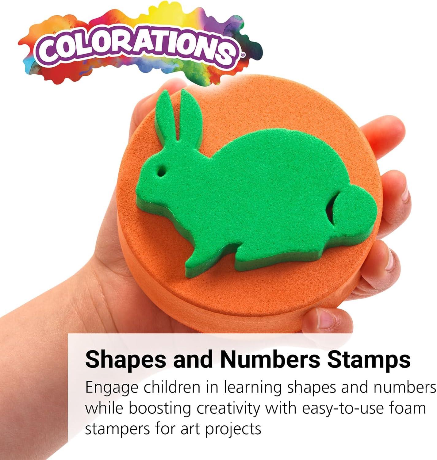 image:imageColorations Uppercase Alphabet Stampers Set of 26 chunky Uppercase Alphabet Stampers Set contains all the letters in the alphabet Shapes Numbers