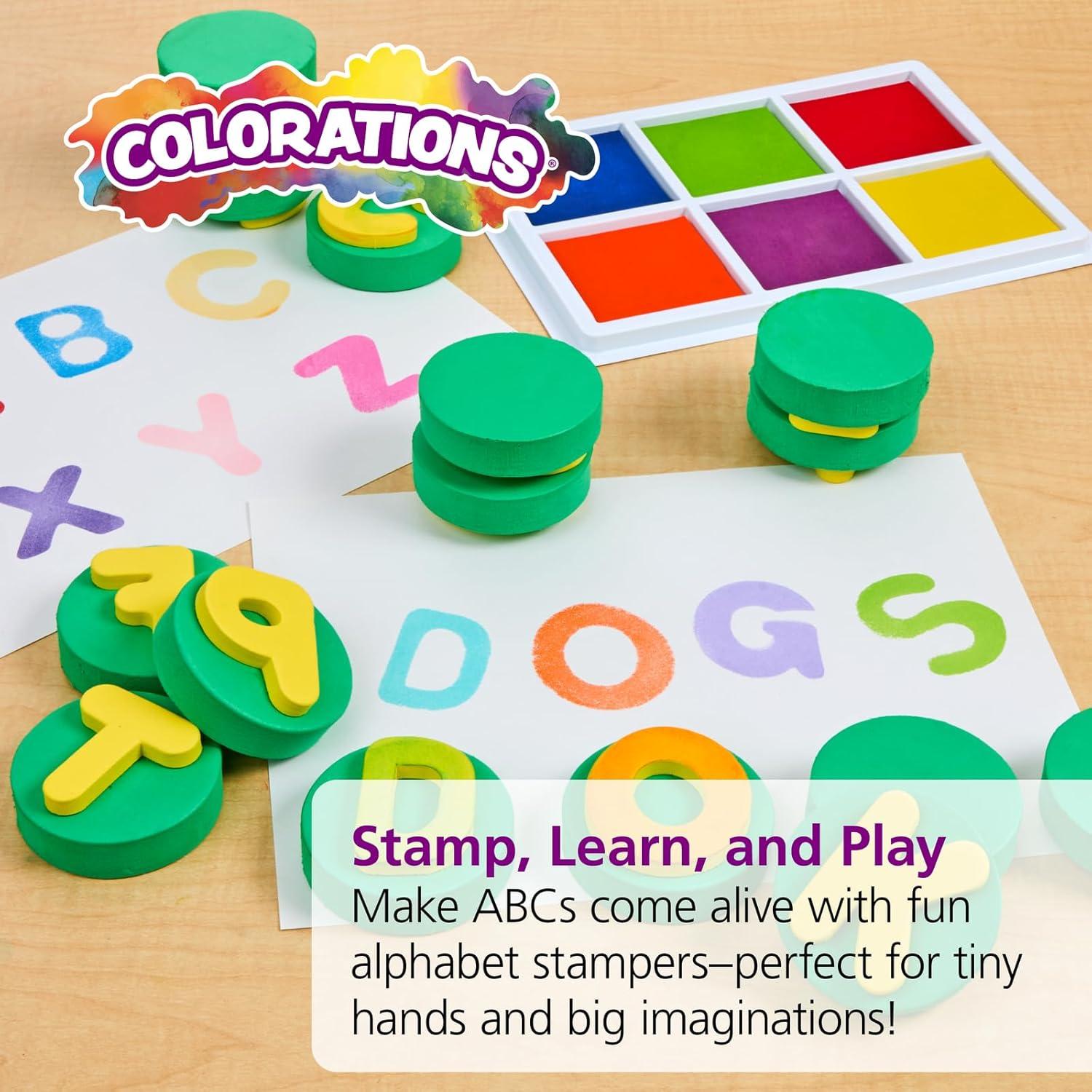 image:imageColorations Uppercase Alphabet Stampers Set of 26 chunky Uppercase Alphabet Stampers Set contains all the letters in the alphabet Uppercase Letters