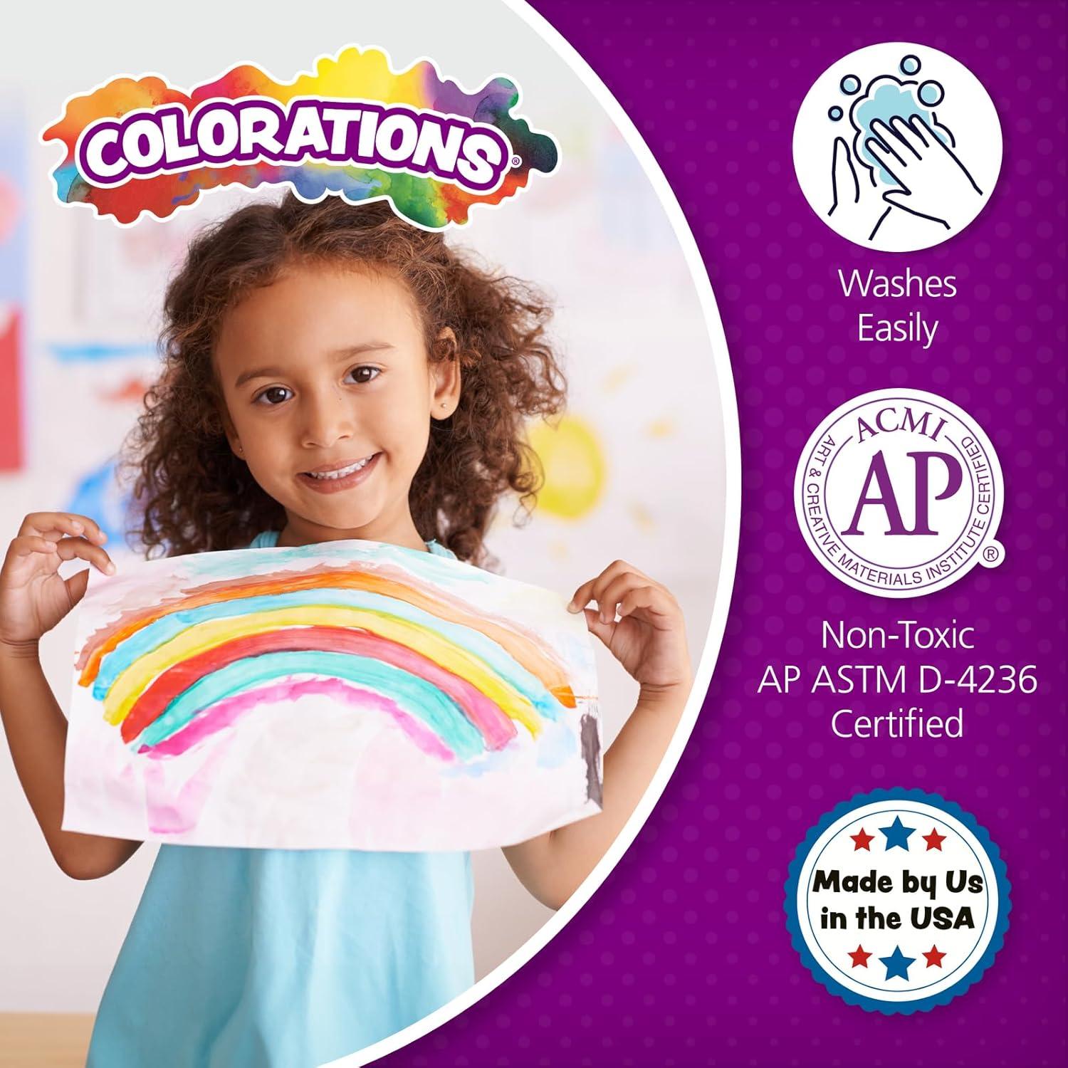 image:imageColorations Washable Tempera Shiny Metallic Effect Paint 16 fl oz Set of 8 Colors Non Toxic Vibrant Bold Kids Paint Craft Hobby Fun Art SuppliesAssorted Set of 8