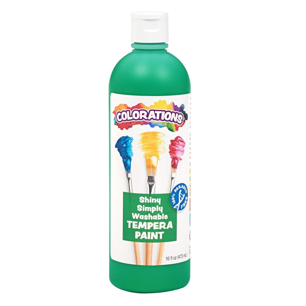 image:imageColorations Washable Tempera Shiny Metallic Effect Paint 16 fl oz Set of 8 Colors Non Toxic Vibrant Bold Kids Paint Craft Hobby Fun Art SuppliesGreen