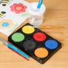 Colorations 6TCA 6 Color Tempera Paint Cakes in Tray, Black,Blue,Green,Orange, 1 Count (Pack of 1)
