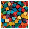Colorations Colored Wood Cubes, 196 Pieces, 5/8 inch, Dyed Natural Wood, Geometric, Building, Arts & Crafts, Decorations, Multi-Colored, DIY Crafts, for Kids, STEM