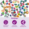 Colorations Uppercase Alphabet Stampers – Set of 26, chunky Uppercase Alphabet Stampers Set contains all the letters in the alphabet ,(Shapes Mega Pack)