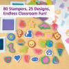 Colorations Uppercase Alphabet Stampers – Set of 26, chunky Uppercase Alphabet Stampers Set contains all the letters in the alphabet ,(Shapes Mega Pack)