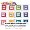 Colorations Washable Perfect Stamp Pads, 12 Colors, 3-3/4″ Square, Finger Ink Pad, Small Pad, Vivid Bright Colors, Arts & Crafts, Stamping, Cardmaking, Crafting, Inkpad