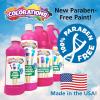 Colorations Washable Tempera Paint, 16 fl oz, Fluorescent Pink, Neon, Non Toxic, Vibrant, Bold, Bright, Kids Paint, Craft, Hobby, Fun, Art Supplies(Flaurescent Purple)