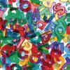 Colorations Translucent Multi-Color Uppercase Plastic Letters, 3/4″ Ea, 208 Pieces, Collaging, ABC Letters, Alphabet For Kids
