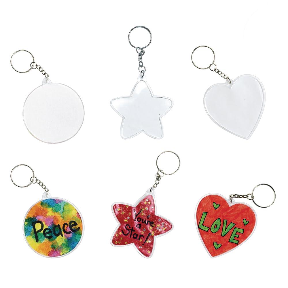 image:imageColorations Create Your Own Keychain Craft Kit for Kids Set of 12 DIY Kit for Kids that Encourages Creativity Easy and Fun Includes Supplies to Make 12 Personalized Keychains